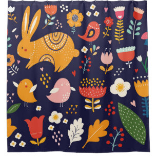 Big spring Easter collection of flowers, leaves, b