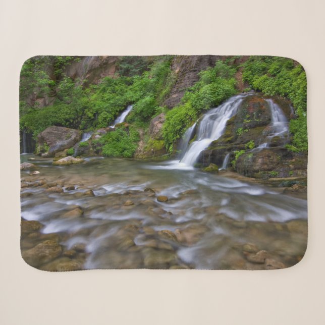 Big Springs Virgin River | Zion National Park Sherpa Blanket (Front (Horizontal))