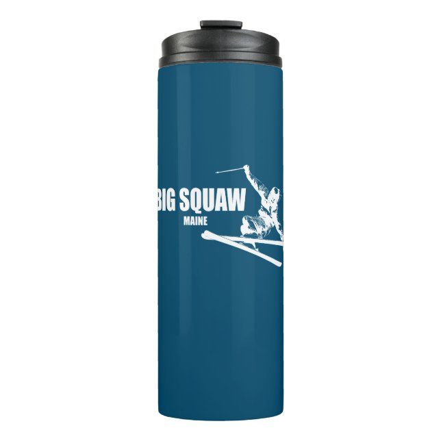 Big Squaw Maine Skier Thermal Tumbler (Front)