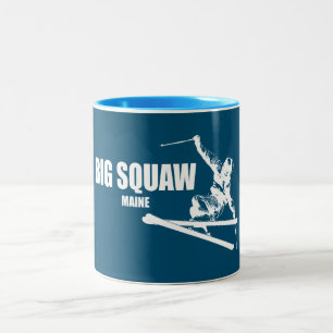Big Squaw Maine Skier Two-Tone Coffee Mug