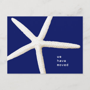 Big Starfish Moving Coast Navy Custom Postcard