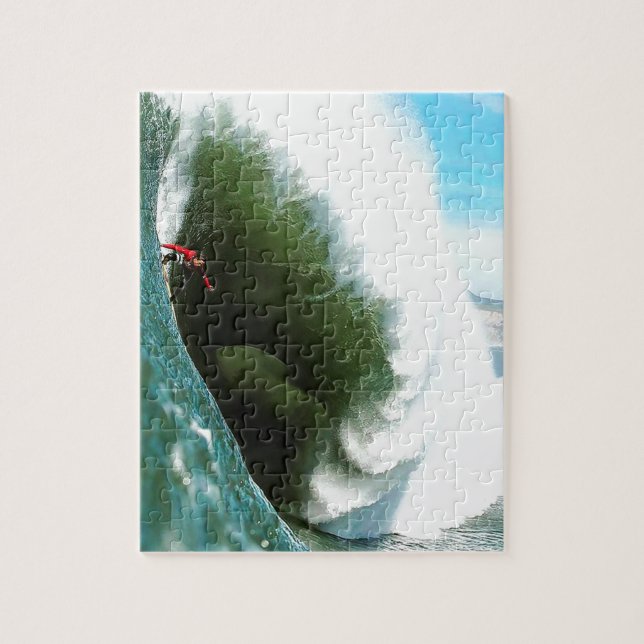 Big Steep Surfing Wave Jigsaw Puzzle (Vertical)