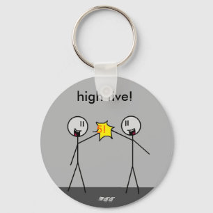 big stick high5, 5!, high five!, -DTT Keychain