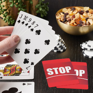 Big Stop Sign Playing Cards