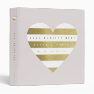 big striped love heart multifunctional binder