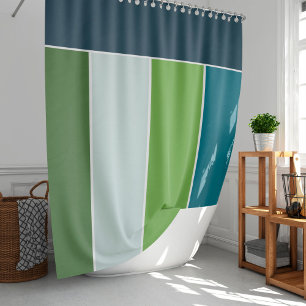 Big Stripes in blue and green with Monogram