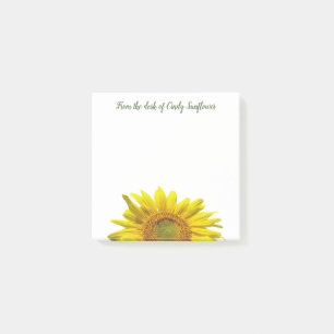 Big Sunflower From the Desk Personalized Post-it Notes