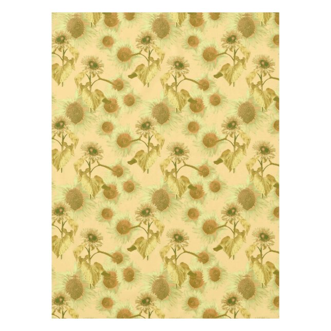 Big Sunflower Pattern  Tablecloth (Front)