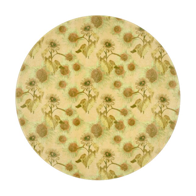 Big sunflowers pattern  cutting board (Front)