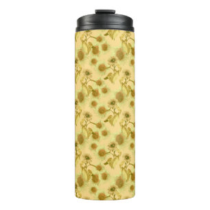 Big sunflowers pattern   thermal tumbler