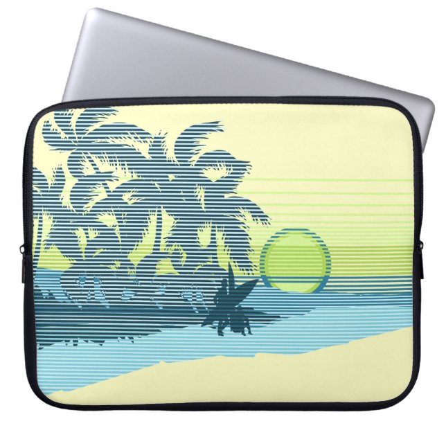 Big Sunset Hawaiian Neoprene Wetsuit Laptop Sleeve (Front)