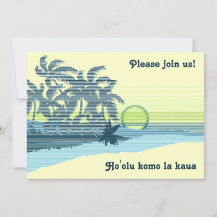 Big Sunset Luau Invitations