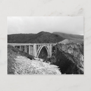 Big Sur Bridge Postcard Black & White
