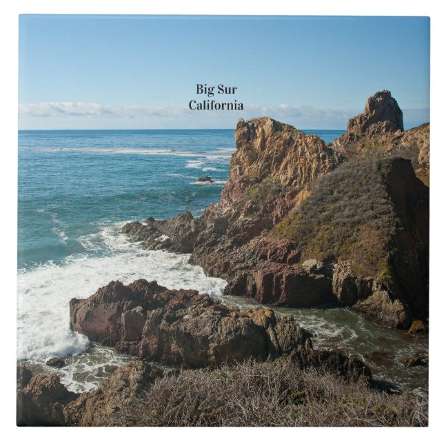 Big Sur, Calfornia, Labelled, Tile (Front)