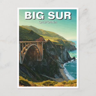 Big Sur California Bixby Bridge Travel Postcard