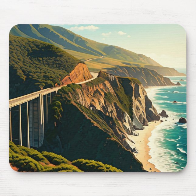 Big Sur California Central Coast Mouse Pad (Front)