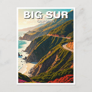 Big Sur California Central Coast Travel Postcard