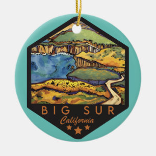 Big Sur California Ceramic Ornament