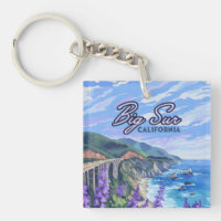 Big Sur California Coastline Retro West Coast Card