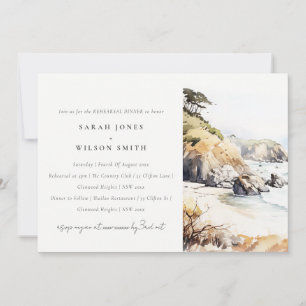 Big Sur, California Landscape Rehearsal Dinner Invitation