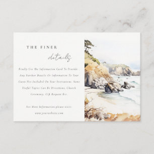 Big Sur, California Landscape Wedding Details Enclosure Card