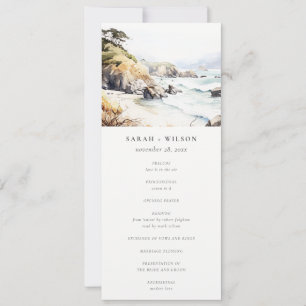 Big Sur, California Landscape Wedding Program