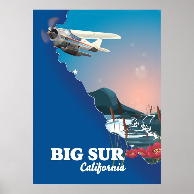 Big Sur California map Poster (Front)