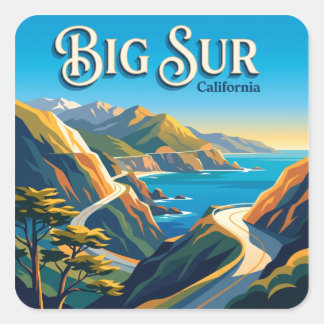 Big Sur California Square Sticker