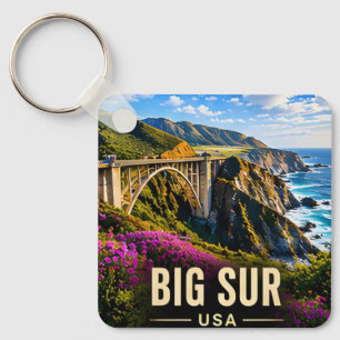 Big Sur California USA Pacific Coast Road Trip 🌊 Keychain