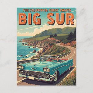 Big Sur California Vintage Travel Postcard