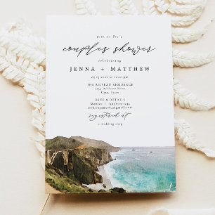 BIG SUR Coastline California Couples Shower Invitation