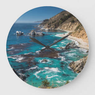 Big Sur Coastline,West Coast,Pacific Coast Large Clock