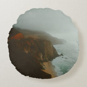 Big Sur Exploring Round Pillow