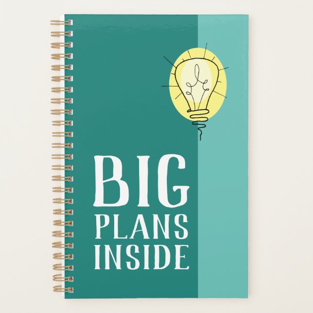 Big Teal Plans Inside Planner (Front)
