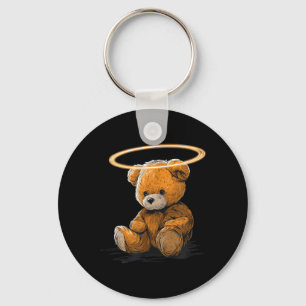Big Teddy Bear Halo Costume Keychain