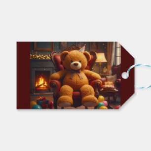 BIG TEDDYBEAR HAPPY BIRTHDAY GIFT TAGS
