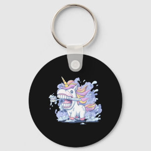 Big Teeth Unicorn with Toothbrush Costume Keychain