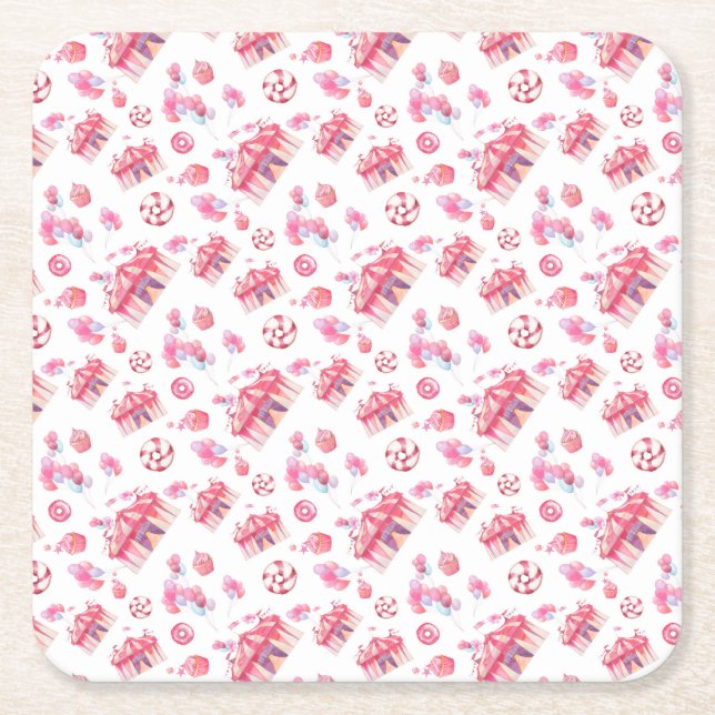 Big Tent Sweets Square Paper Coaster (Front)