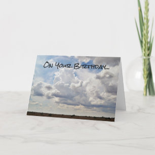 Big Texas Prairie Sky Birthday Card
