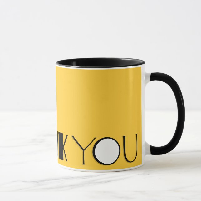 Big Thank You black Mug (Right)