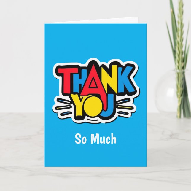 Big Thank You From Heart Appreciation Message Card (Front)