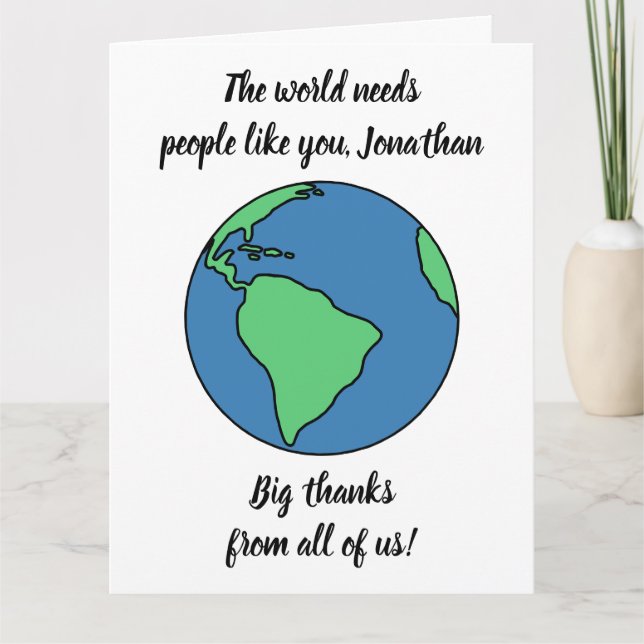 Big Thanks From All of Us - Custom Giant Thank You Card (Front)