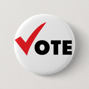 Big Tick Vote 2 Inch Round Button