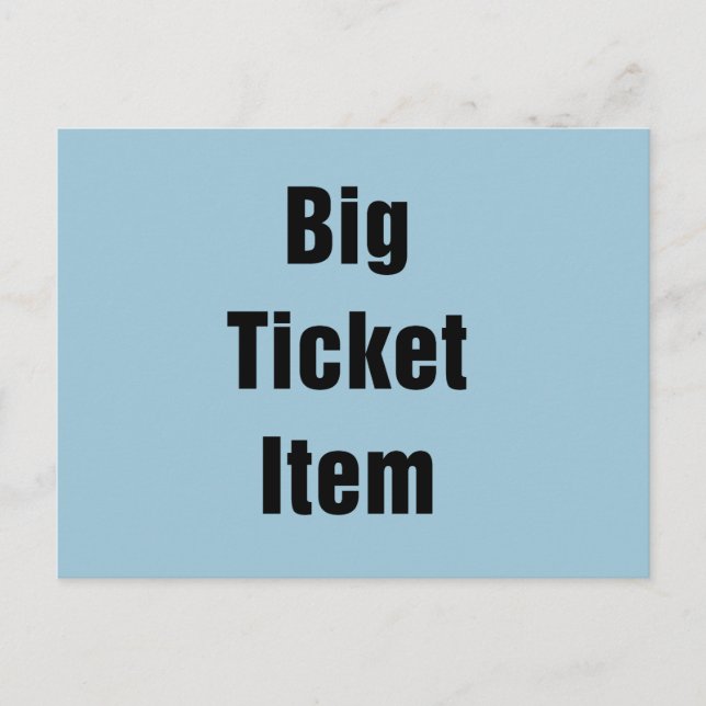 Big Ticket Item Postcard (Front)