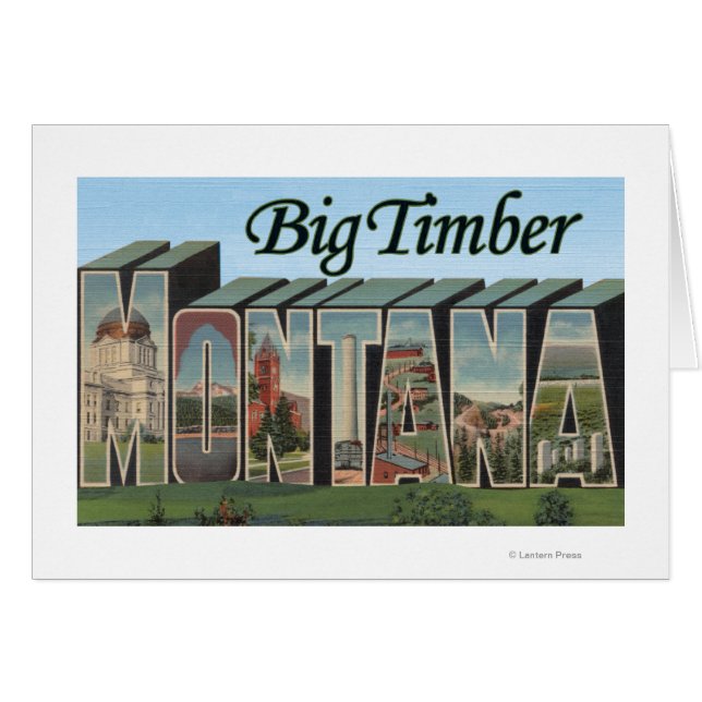 Big Timber, Montana - Large Letter Scenes (Front Horizontal)