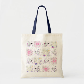 Big Time and Space Mandala Patchwork Pattern Budge Tote Bag