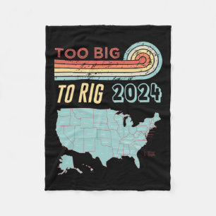 Big To Rig Saying Trump 2024 Funny Trump Quote  Fleece Blanket