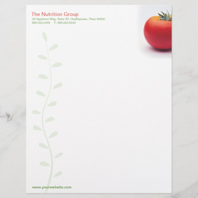 Big Tomato Nutritionist Letterhead (Front)