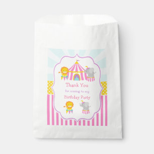 Big Top Circus Carnival in Pink Favour Bag