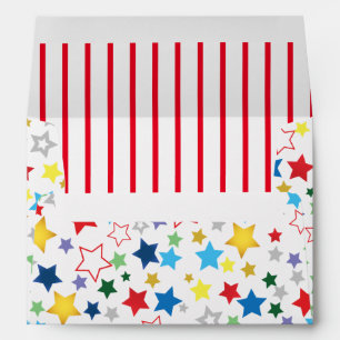 Big Top Circus Carnival Stars Stripes. Envelope
